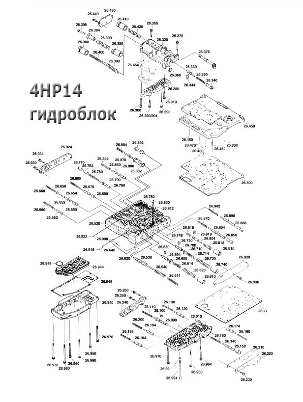 Zf4hp18 схема гидроблока